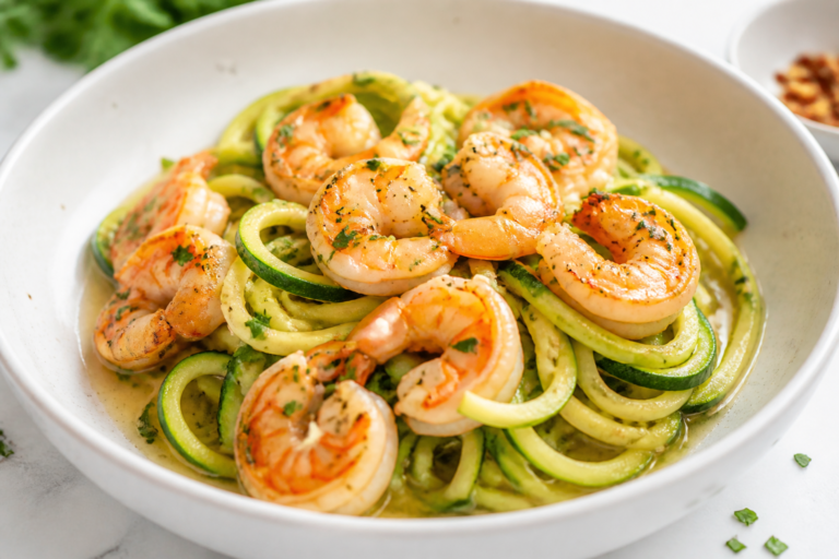 Garlic Butter Shrimp & Zucchini Noodles – Fast, Fresh, and Flavorful
