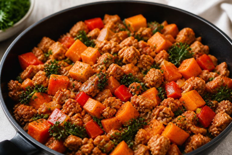 Ground Turkey Sweet Potato Skillet – A Cozy One-Pan Weeknight Dinner