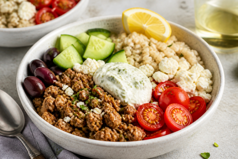 Mediterranean Ground Turkey Bowls – Fresh, Bright, and Satisfying
