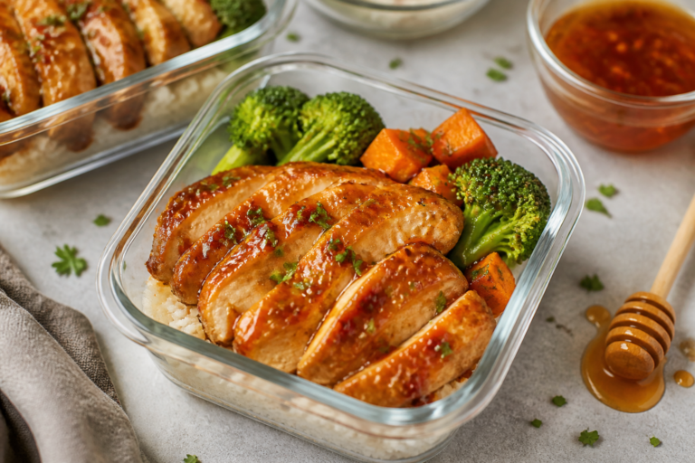 Hot Honey Chicken Meal Prep Bowls – Sweet, Spicy, and Ready for the Week