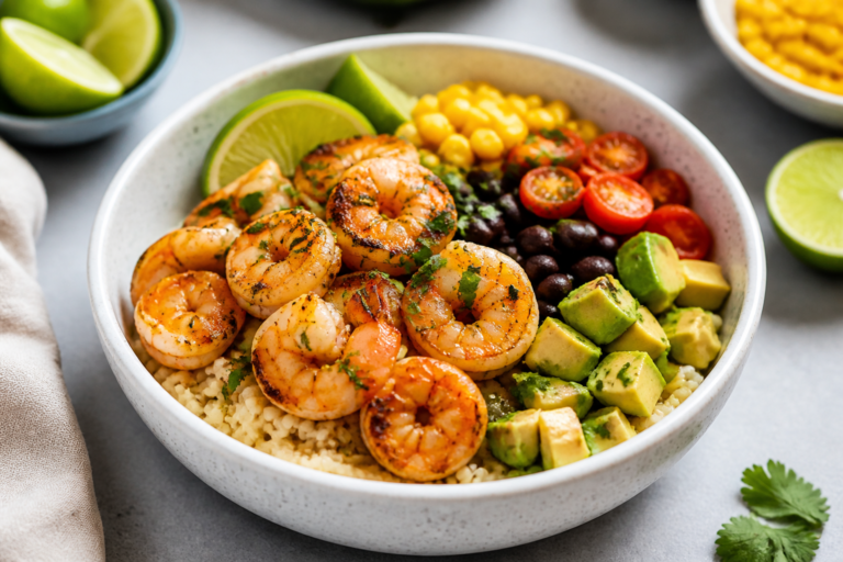 Garlic Lime Shrimp Power Bowls – Fresh, Zesty, and Ready in Minutes