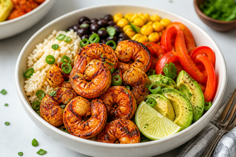 High Protein Cajun Shrimp Bowls – Bold, Fresh, and Satisfying