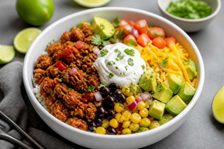 Ground Turkey Burrito Bowls – A Fresh, Flexible Weeknight Favorite