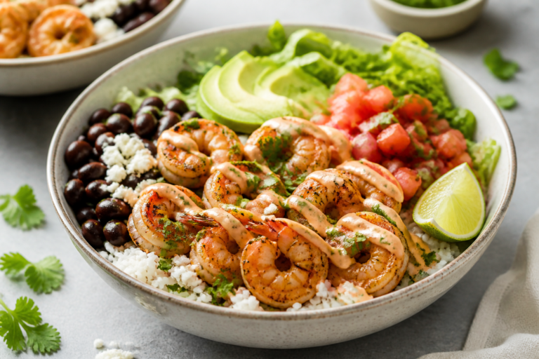 High Protein Shrimp Taco Bowls – Fresh, Fast, and Satisfying
