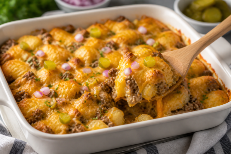 High Protein Cheeseburger Casserole – Comfort Food With a Lean, Satisfying Twist