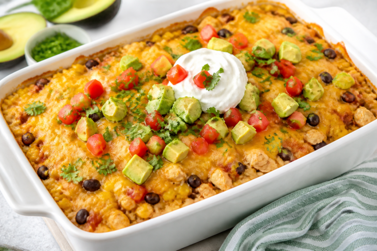Healthy Chicken Burrito Casserole – A Lighter, Crowd-Pleasing Dinner