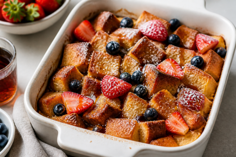Protein French Toast Bake – A Cozy, High-Protein Breakfast for Busy Mornings