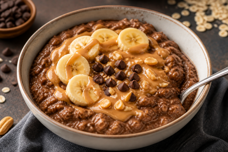 Chocolate Peanut Butter Protein Oatmeal – A Creamy, Satisfying Breakfast