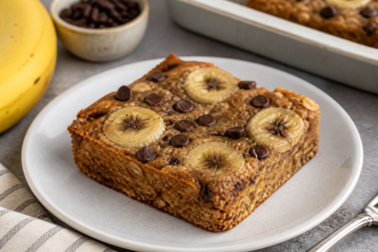 Protein Packed Banana Bread Baked Oats – A Cozy, Satisfying Breakfast