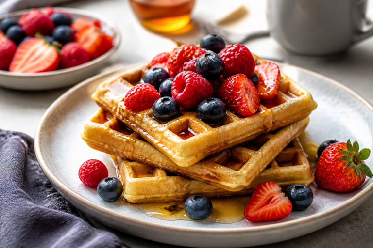 Protein Waffles With Fresh Berries – A Simple, Satisfying Breakfast