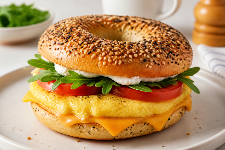 High Protein Bagel Breakfast Sandwich – A Satisfying, Energizing Start