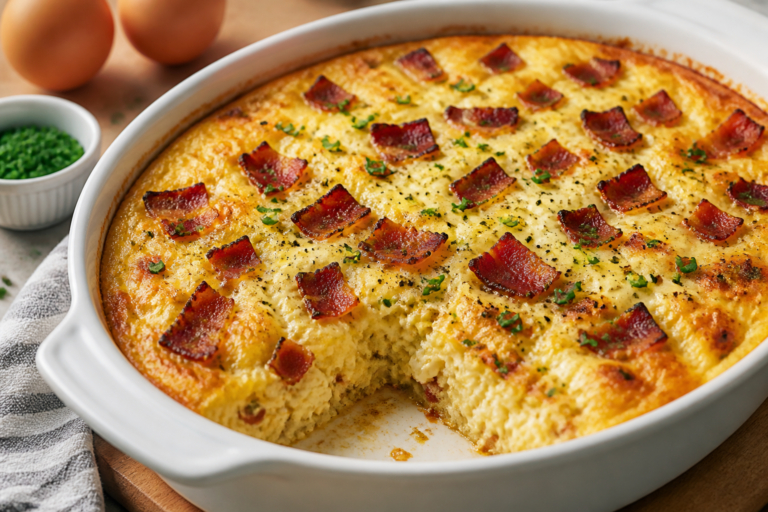 Bacon Egg & Cottage Cheese Bake – A Cozy, Protein-Packed Breakfast
