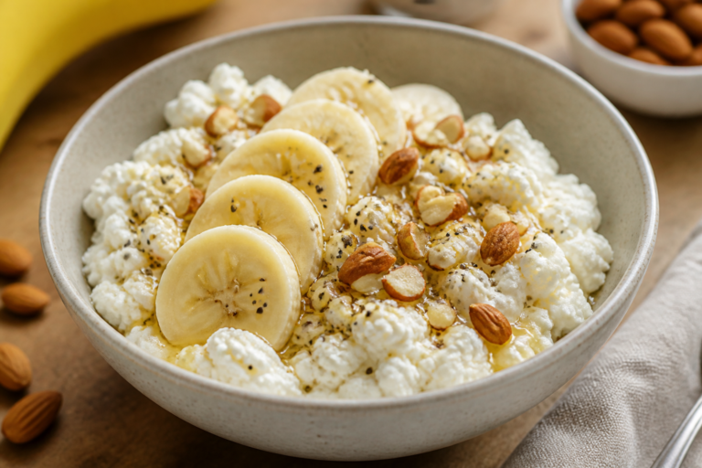 Cottage Cheese Banana Protein Bowl – A Creamy, High-Protein Breakfast You’ll Love