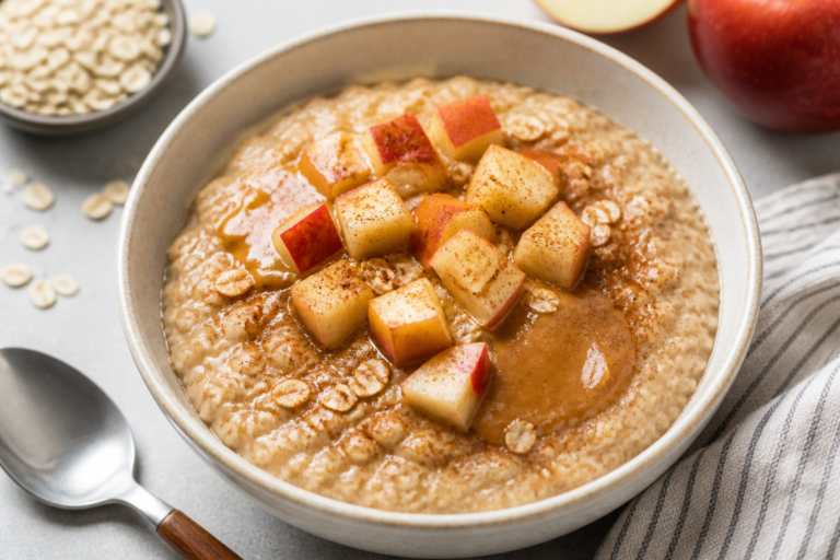 Protein Packed Apple Cinnamon Oatmeal – A Cozy, Satisfying Breakfast