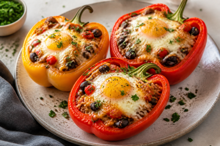 High Protein Breakfast Stuffed Peppers – A Satisfying, Make-Ahead Morning Meal