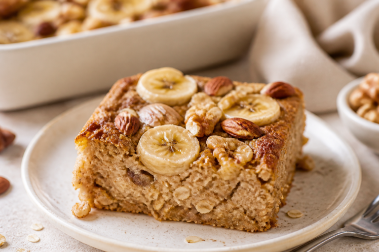 Protein Banana Nut Oatmeal Bake – A Cozy, Make-Ahead Breakfast