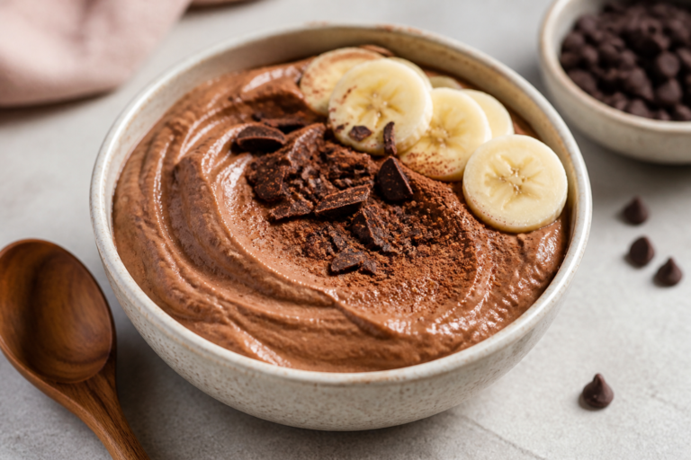 Cottage Cheese Chocolate Protein Mousse Bowl – Creamy, Satisfying, and High-Protein