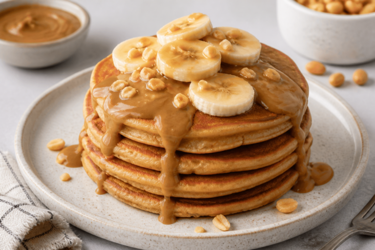 Protein Peanut Butter Banana Pancakes – Fluffy, Filling, and Naturally Sweet