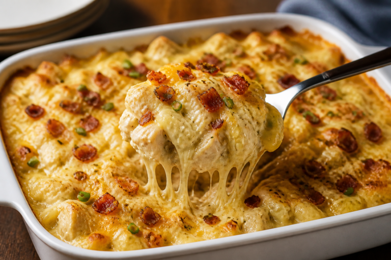 Crack Chicken Protein Casserole – Creamy, Cheesy, and Packed With Protein