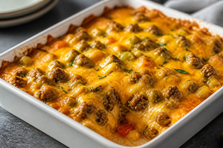 High Protein Cheeseburger Casserole – Comfort Food With a Leaner Twist