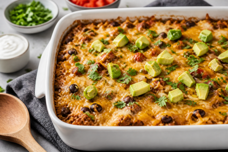 Ground Turkey Taco Rice Casserole – A Cozy, Flavor-Packed Weeknight Favorite