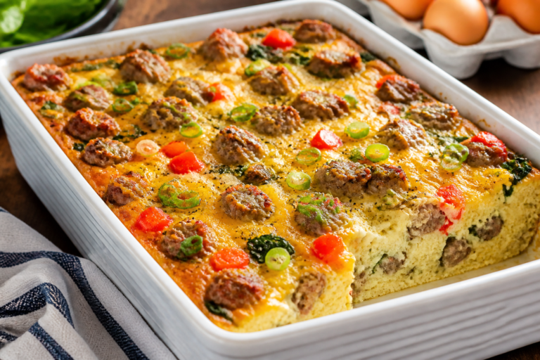 High Protein Sausage Egg Casserole – A Comforting, Make-Ahead Breakfast
