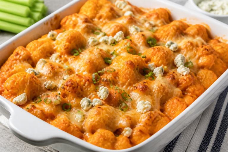 Buffalo Chicken Cauliflower Casserole – A Comforting, Spicy Weeknight Bake