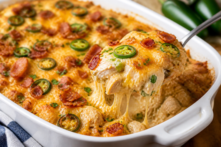 Jalapeño Popper Chicken Bake – Creamy, Cheesy, and Comforting