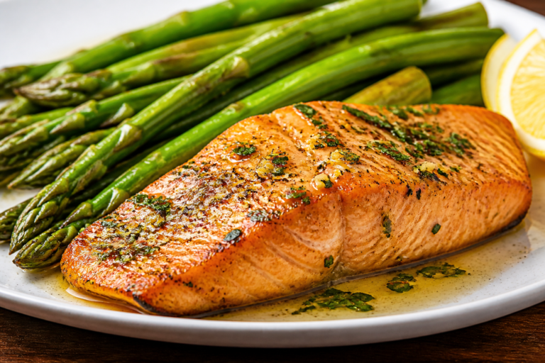 Garlic Herb Butter Salmon & Asparagus – Simple, Flavorful, Weeknight-Friendly