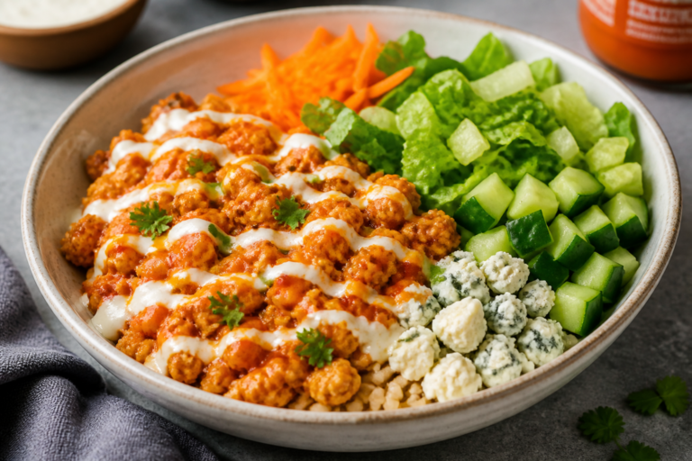 Buffalo Ranch Ground Chicken Bowls – A Spicy, Satisfying Weeknight Favorite