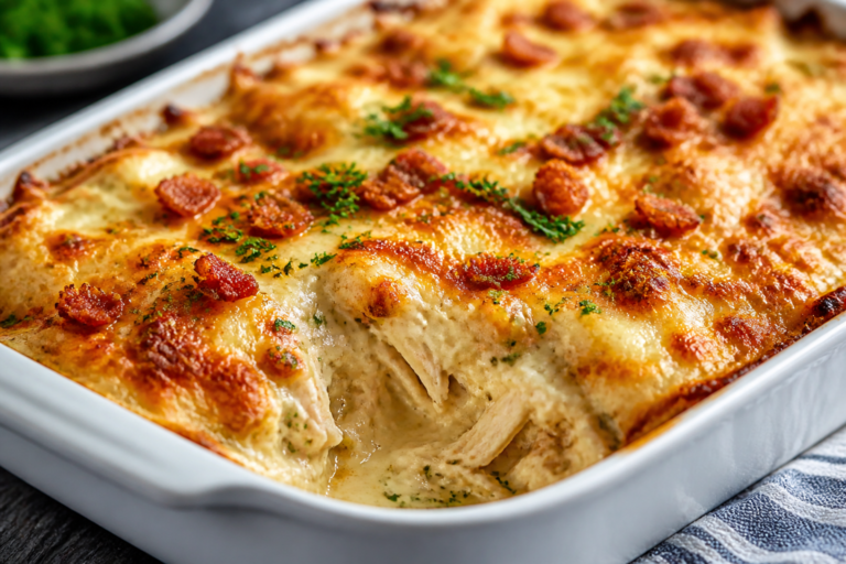 Million Dollar Keto Chicken Bake – Creamy, Cheesy, and Easy