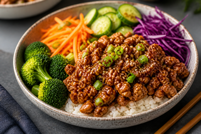 Ground Turkey Teriyaki Bowls – Fast, Flavorful, and Weeknight-Friendly