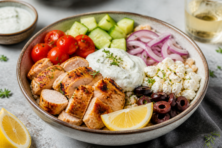 Greek Chicken Power Bowls – Bright, Fresh, and Satisfying