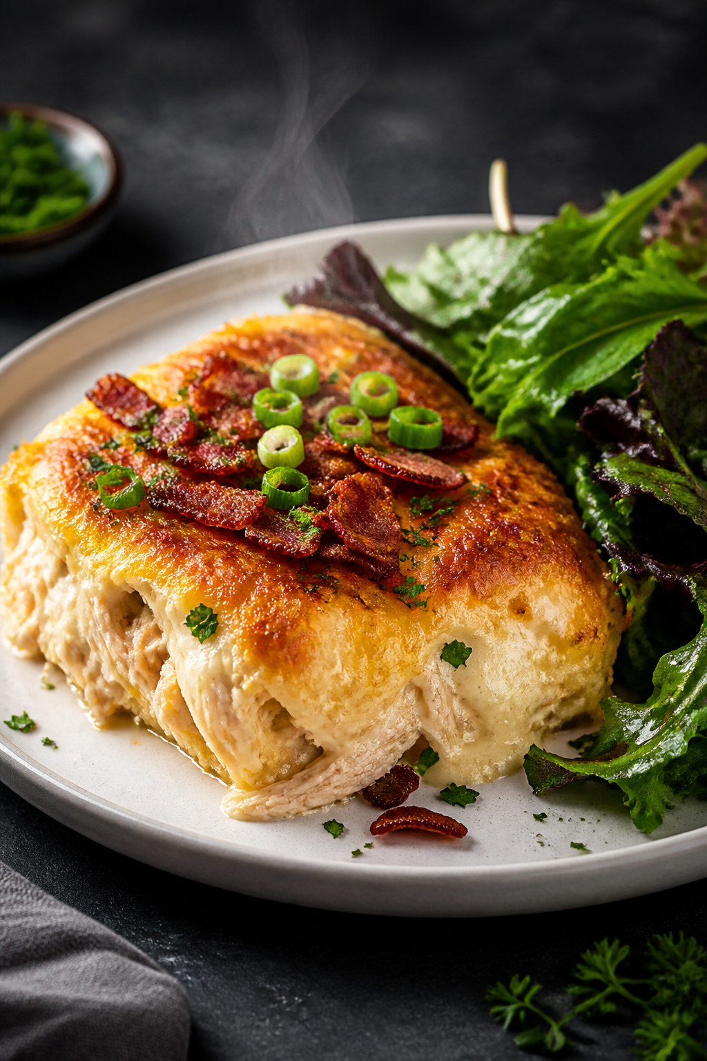 Final plated dish: Restaurant-quality presentation of a generous square of the Million Dollar Keto C