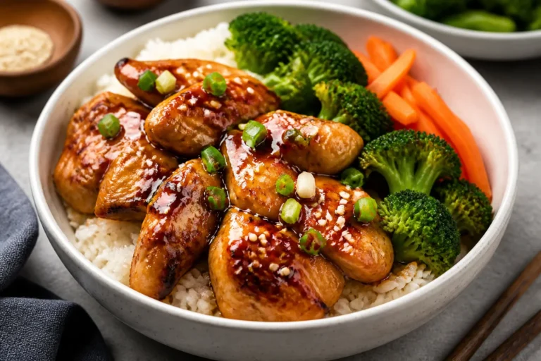 High Protein Honey Garlic Chicken Bowls – Simple, Flavor-Packed Meal Prep