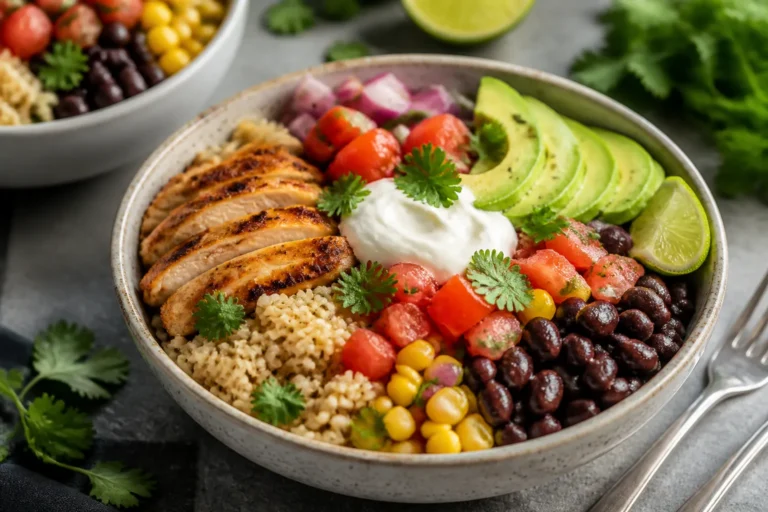 Skinny Chicken Burrito Bowls – Fresh, Flavorful, and Weeknight Easy