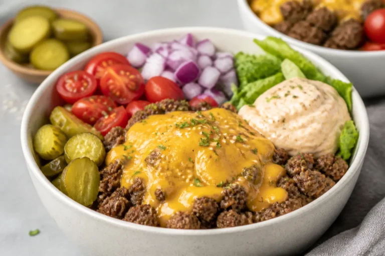 Healthy Cheeseburger Protein Bowls – All the Flavor, Packed With Protein