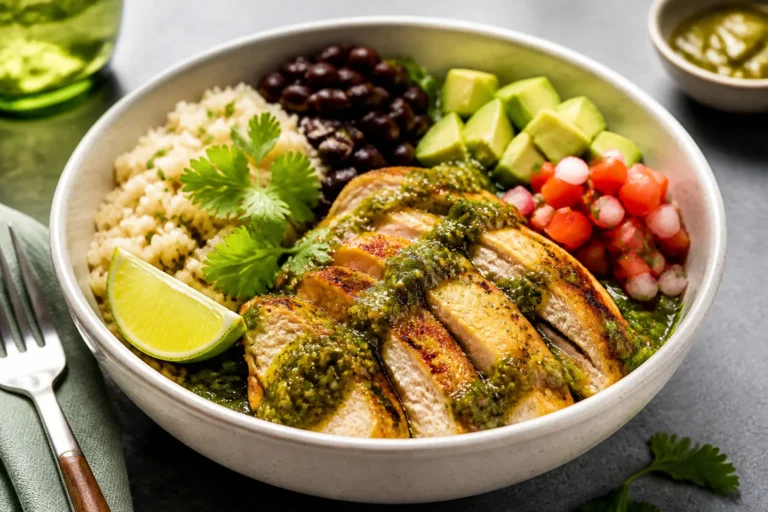 High Protein Salsa Verde Chicken Bowls – Fresh, Filling, and Fast