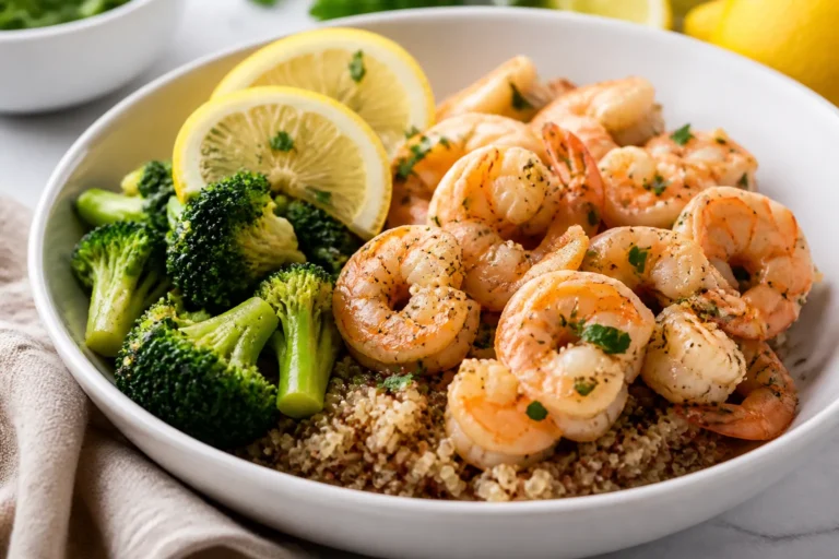 Low Calorie Lemon Garlic Shrimp Bowls – Fresh, Bright, and Satisfying