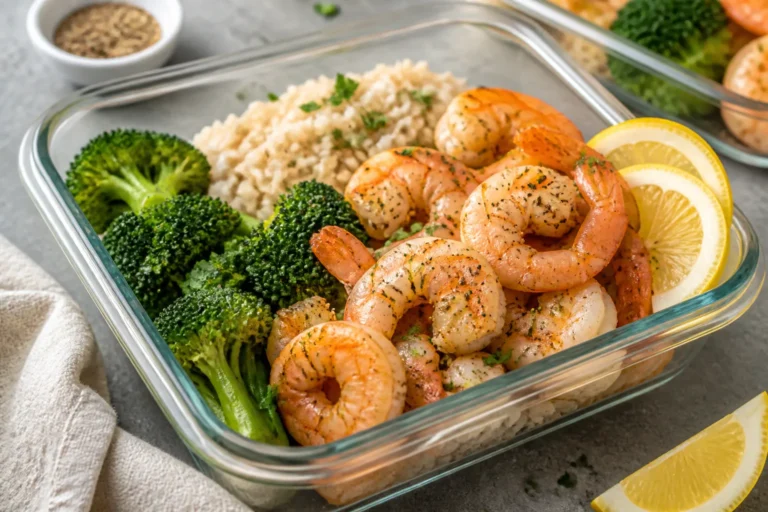 High Protein Lemon Pepper Shrimp Meal Prep – Bright, Fast, and Satisfying