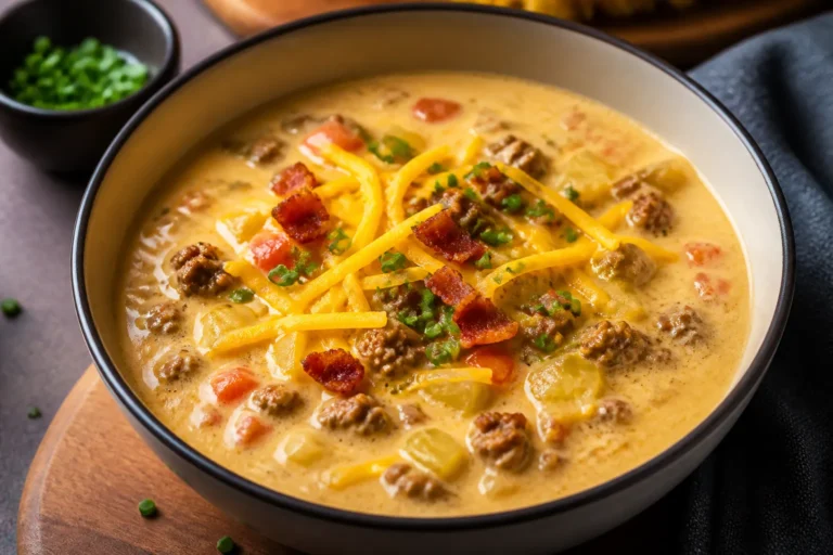 High Protein Cheeseburger Soup – A Cozy, Filling Bowl With Big Flavor