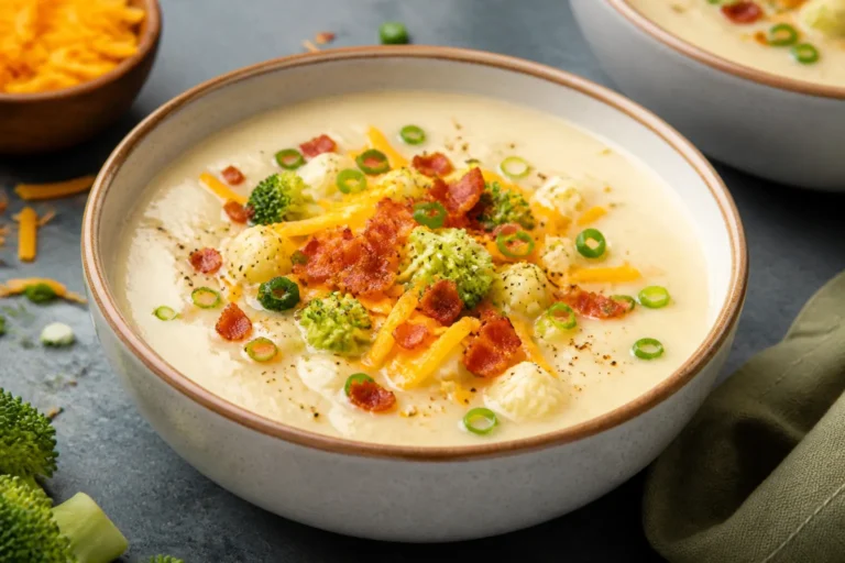 High Protein Loaded Cauliflower Soup – Creamy, Cozy, and Satisfying