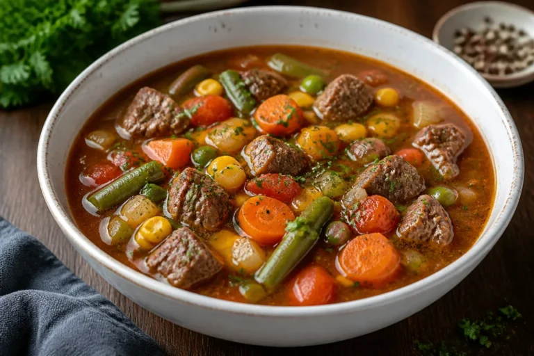 High Protein Beef and Vegetable Soup – A Hearty, Balanced Bowl