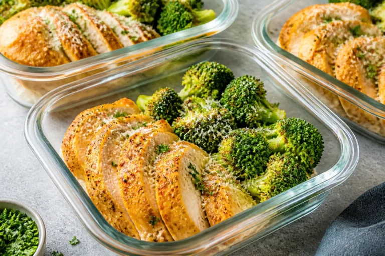 Garlic Parmesan Chicken & Broccoli Meal Prep – Simple, Flavor-Packed, and Ready for the Week