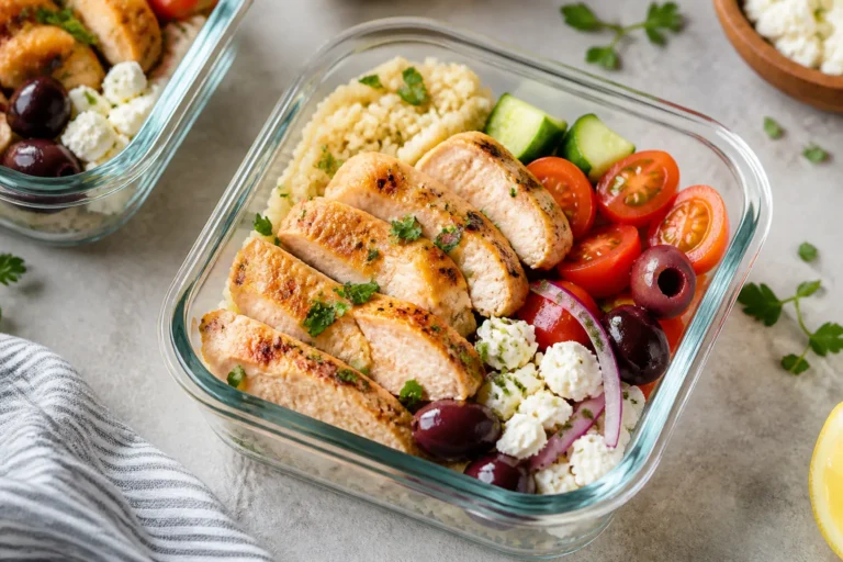 Mediterranean Chicken Meal Prep Bowls – Fresh, Flavorful, and Ready for the Week