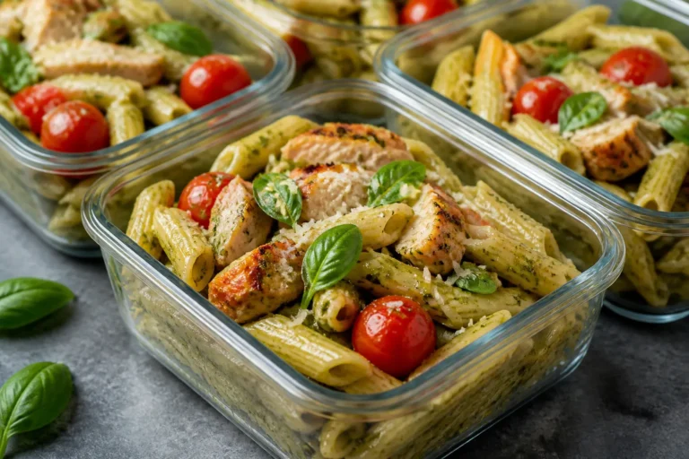 Chicken Pesto Pasta Meal Prep – Easy, Flavor-Packed Lunches for the Week