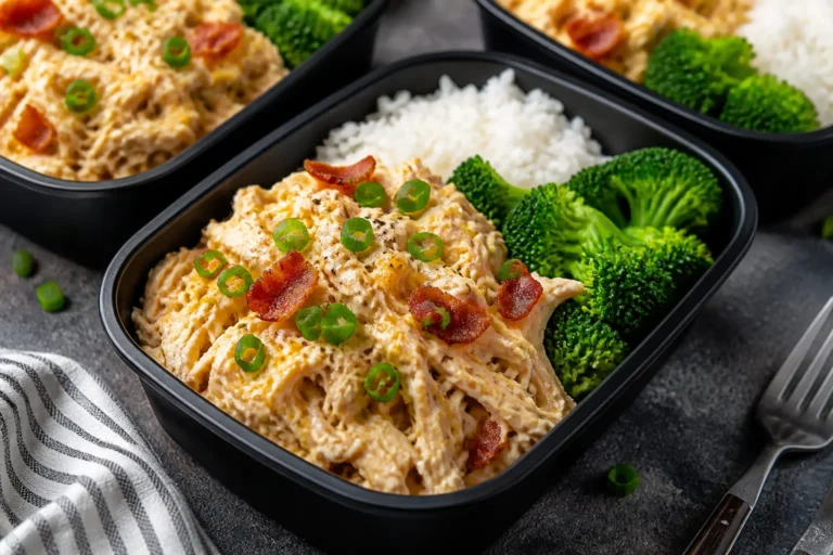 High Protein Crack Chicken Meal Prep – Creamy, Satisfying, and Ready for the Week