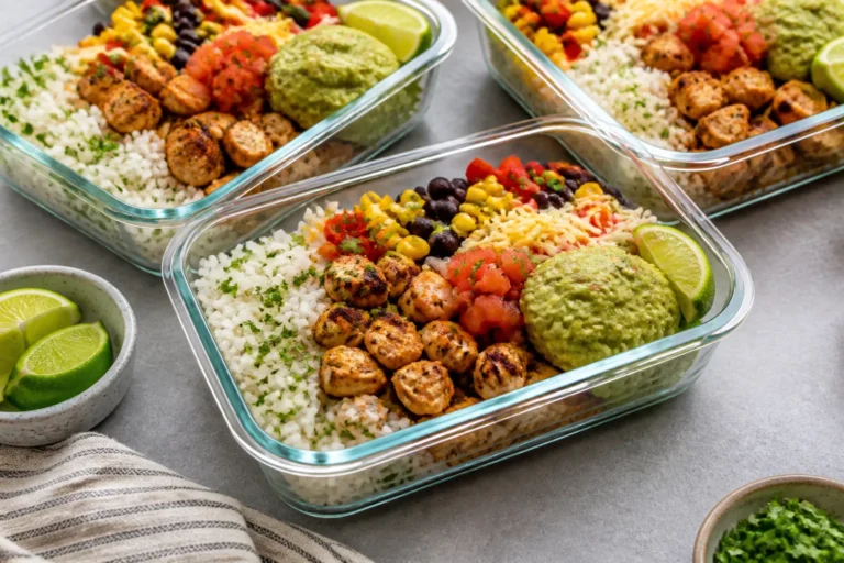 Meal Prep Chicken Burrito Bowls With Cilantro Lime Rice – Easy, Fresh, and Ready All Week