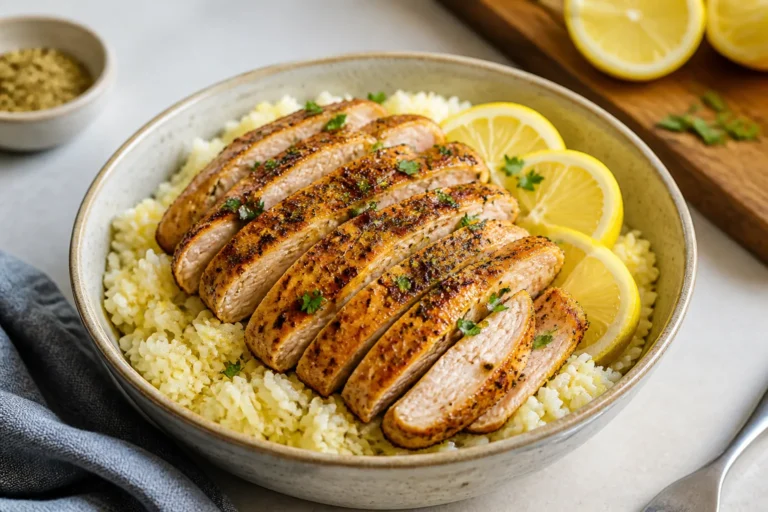 Lemon Pepper Chicken Rice Bowl – Bright, Simple, and Satisfying