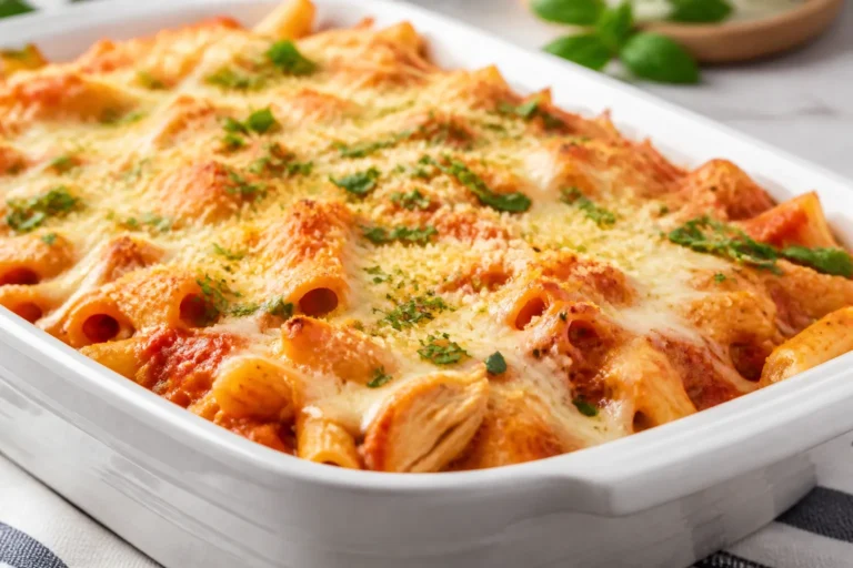 Rotisserie Chicken Parmesan Casserole – Comforting, Cheesy, and Weeknight-Friendly